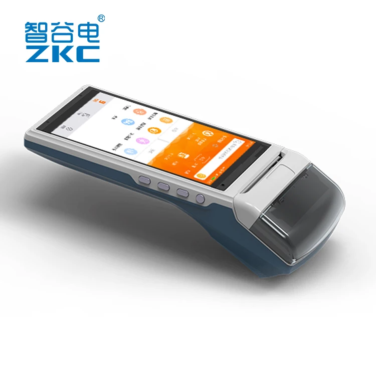 ZKC 5501 Android портативный платежный терминал POS терминал с термопринтером Brcode сканер
