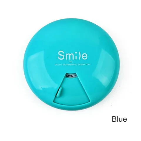 PC 4 Colors 7 Days Weekly Tablet Pill Medicine Box Holder Storage Organizer Container Case Pill Box Splitters