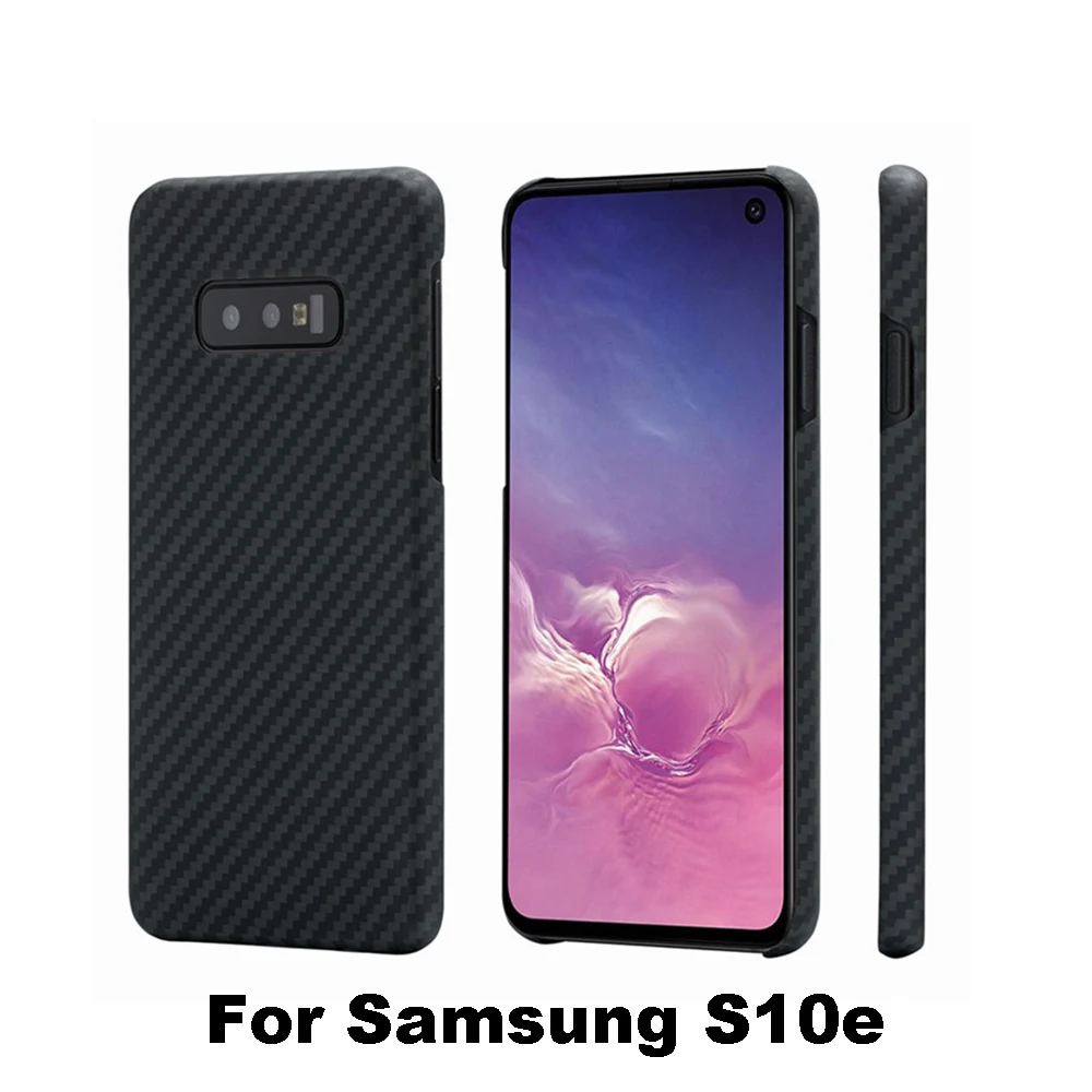 Чехол из настоящего арамидного волокна для samsung Galaxy S10 Plus, чехол с полной защитой из углеродного волокна для samsung S10 S10E, чехол - Цвет: For Samsung S10E