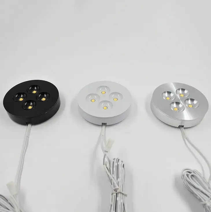 

Free Shipping 3W 4W DC12V LED Under Cabinet Light Puck Light for Kitchen lighting Surface Warm Cool white ceiling light