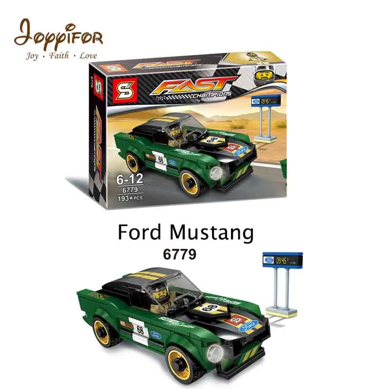Joyyifor Sports Car Porsche 919GT3 Ford Mustang Model Building Blocks Minifigur LegoINGlys Children Toys for Children kids Gift