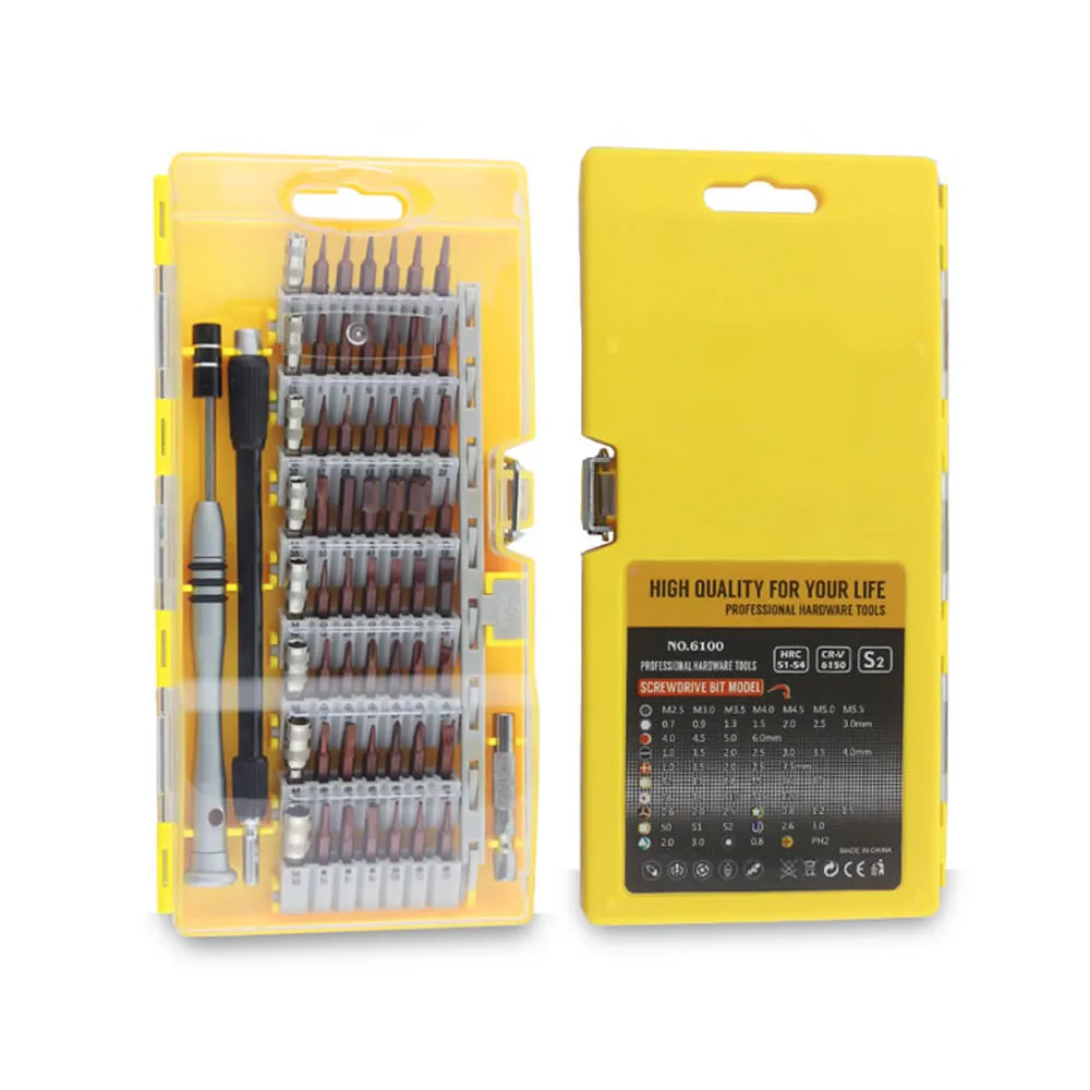 Alloy Steel Combination Screwdriver Set Laptop Repair Apple IPhone 7 Screwdriver Yellow 60 Screwdrivers Torx Screwdriver Set 