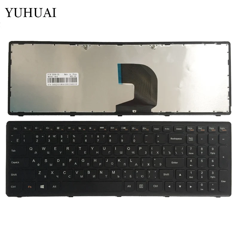 

New Russian keyboard for Lenovo Ideapad Z500 Z500A Z500 Z500G P500 black RU laptop keyboard with frame No backlight