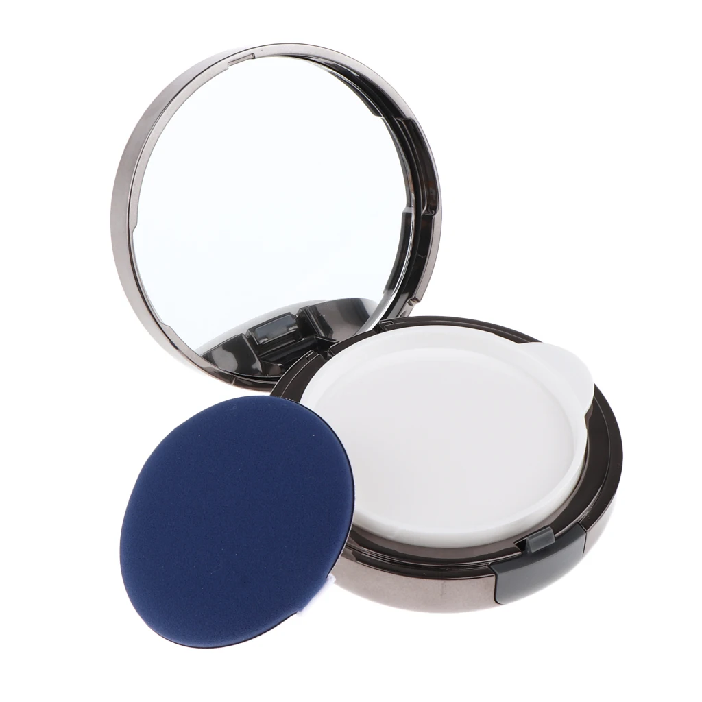 Travel Compact-Sized Portable Empty Air Cushion Puff Container Dressing Box with Inner Case, Powder Puff, Sponge, Mirror