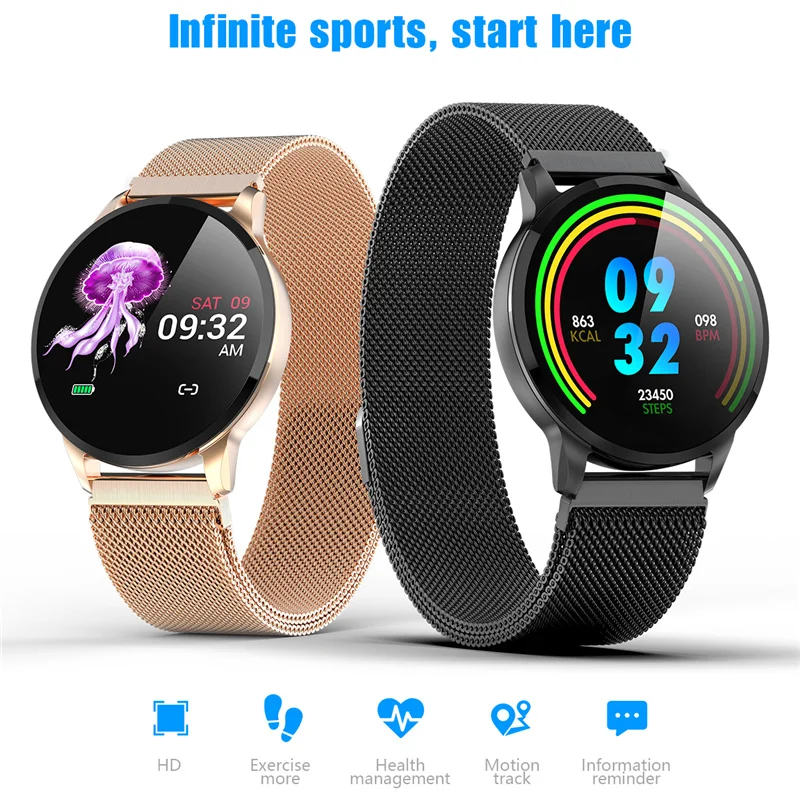 

Smart Watch S16 2.5D Curved Glass Dynamic Heart Rate Monitor Activity Fitness Tracker Bracelet IP68 Waterproof For Android IOS