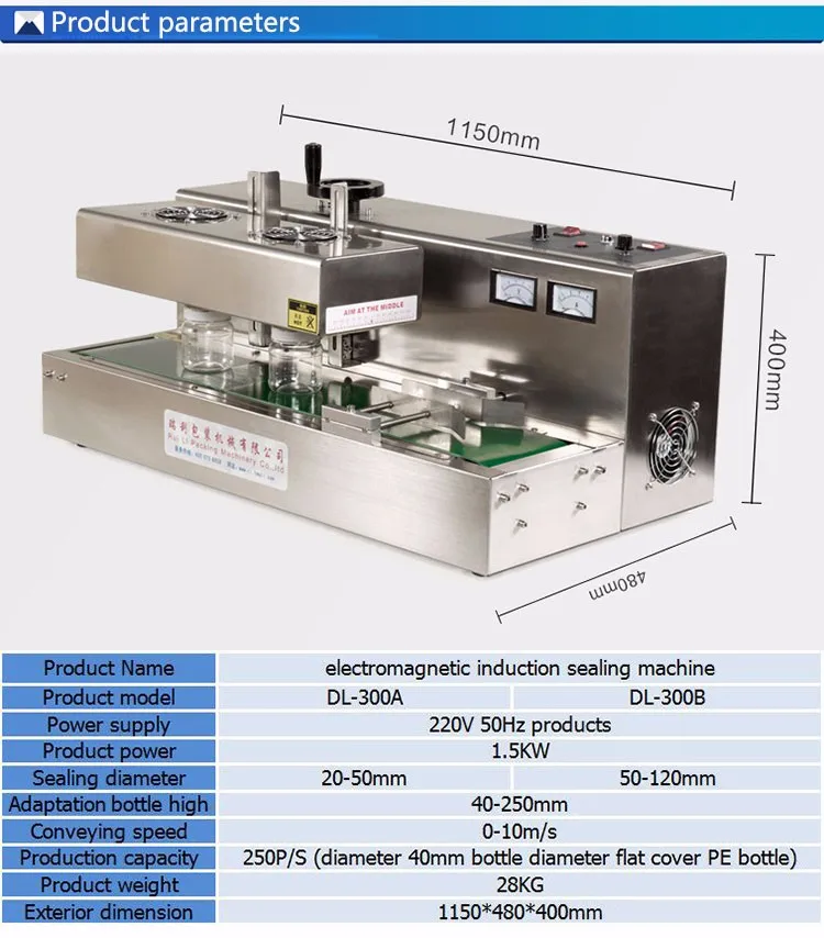Непрерывное электромагнитной индукции запайки автоматическое индукционной запайки бутылка запайки 1 шт. DL-300A