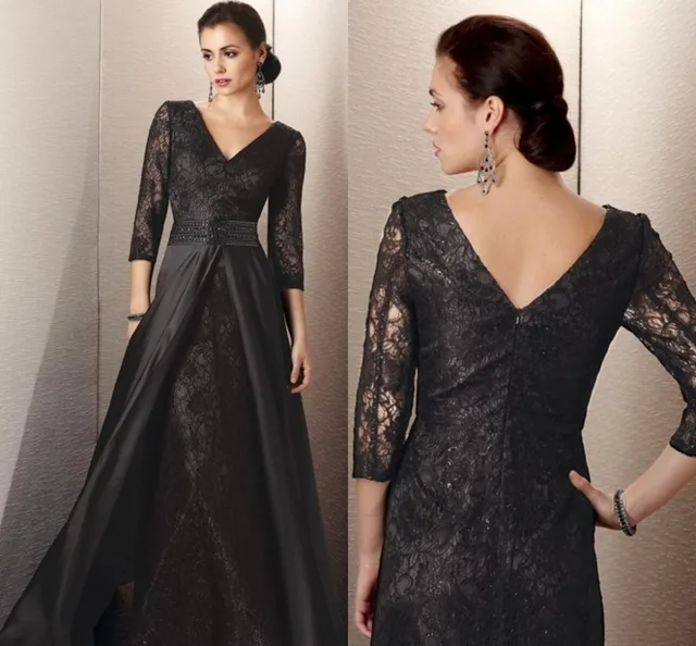 Long Black Dress for Mother of the Bride