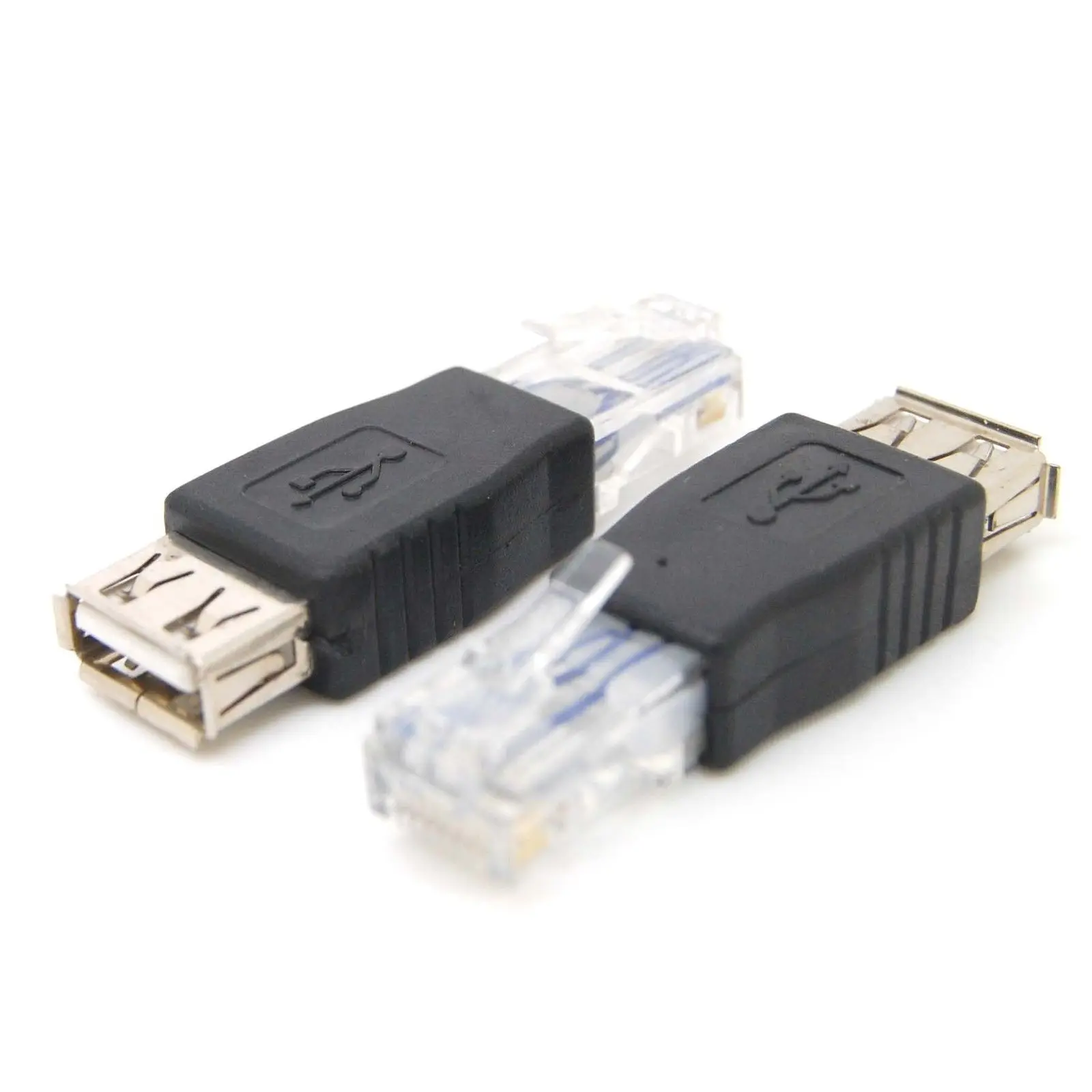 

USB A Female to Ethernet LAN RJ45 Male 10/100 Mbps Network Adapter Connector NEW