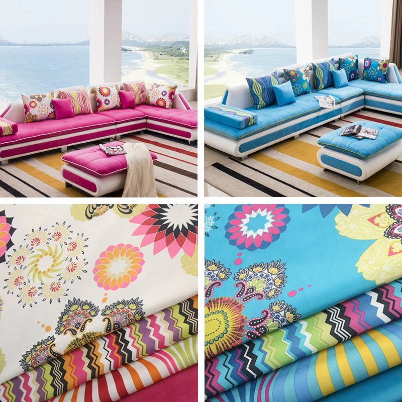 

1 meter Printing Short Fleece Fabric for Sofa Pillow Cushion Chair Tablecloth Striped Purple Cheap Cloth Tissus Au Metre Tela