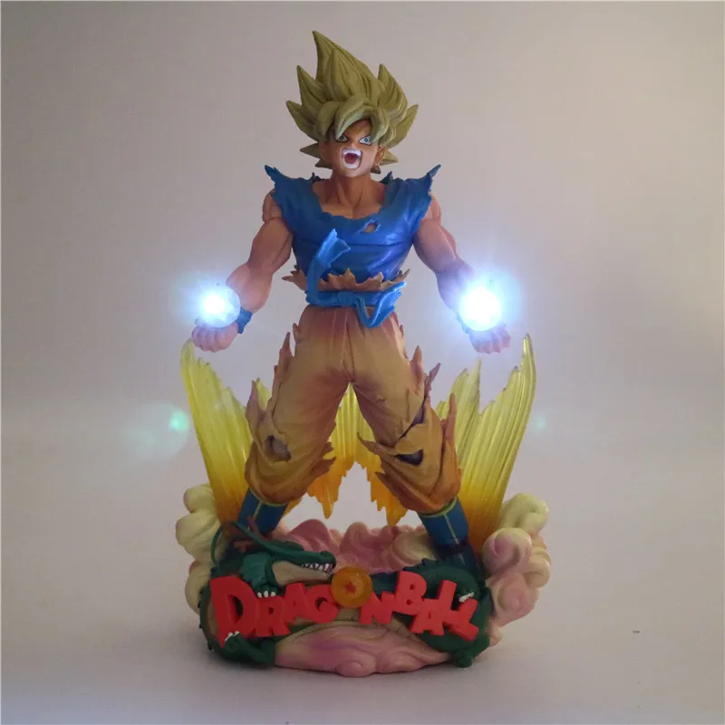 Dragon Ball Z Super Saiyan мощное светодиодное освещение DIY аниме ночник DBZ Коллекционная