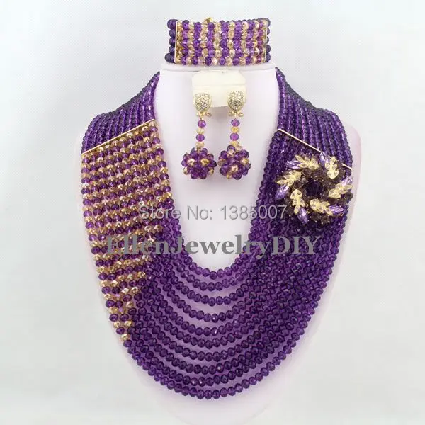 Fashionable African Jewelry Sets African Crystal Beads Jewelry Set for Wedding W6898african