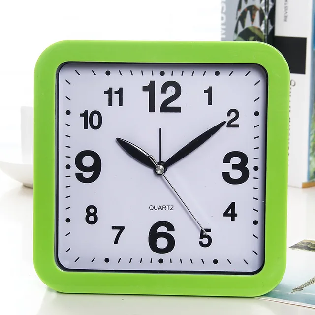 ChowDon New Novelty Eco Friendly Simply Digital Alarm Clocks Cute Square Shaped Quartz Desktop