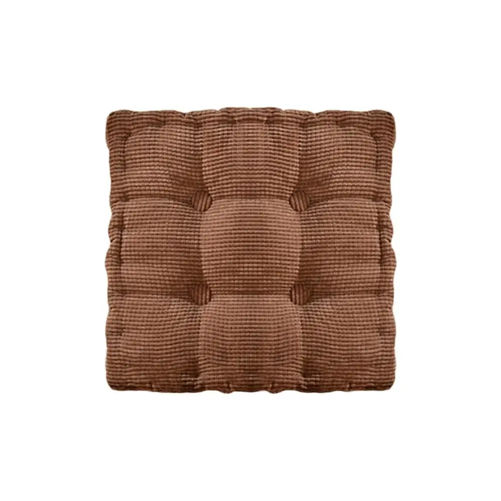 Новая однотонная подушка для обеденного стула квадратная подушка уплотненная офисная бархатная декоративная подушка для дома диванная подушка - Цвет: brown