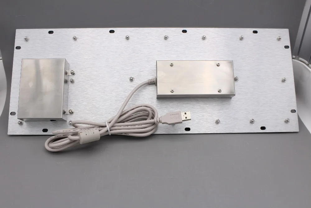 Металлическая промышленная клавиатура IP65 с трекболом USB из нержавеющей стали
