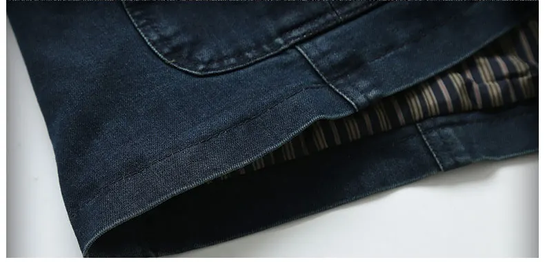 XIU LUO 4XL мужской Джинсовый блейзер, мужской Модный хлопковый винтажный пиджак, мужское синее пальто, джинсовая куртка, мужские джинсовые блейзеры, новинка