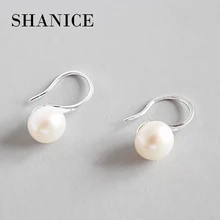 SHANICE серьги-гвоздики с натуральным пресноводным жемчугом 925 серьги из чистого серебра корейские классические антиаллергические ювелирные изделия