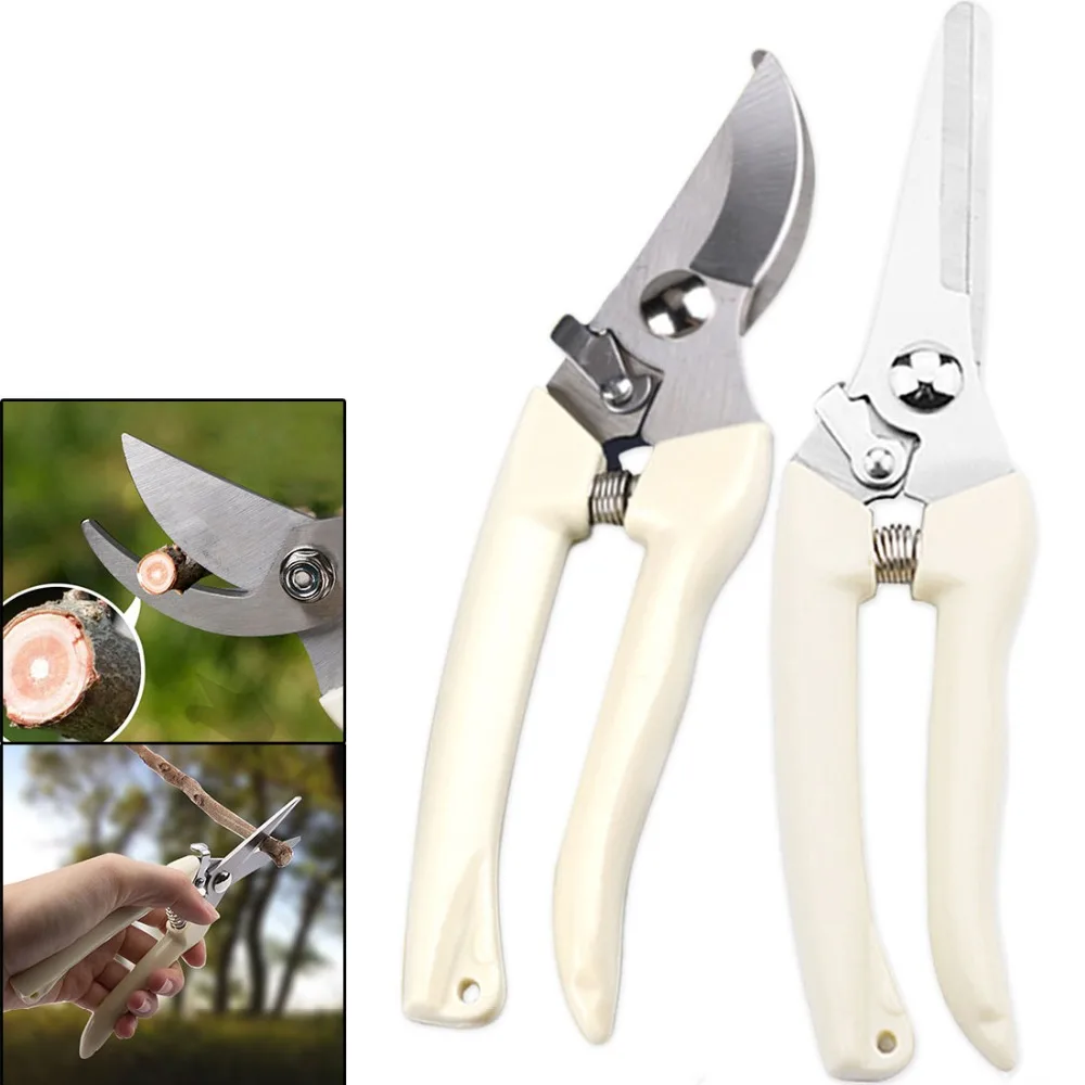 

Anti-slip Gardening Pruning Shear Scissor Stainless Steel Cutting Tools Set Pruner Tree Cutter Tool 2PCS Pruners Garden Scissors