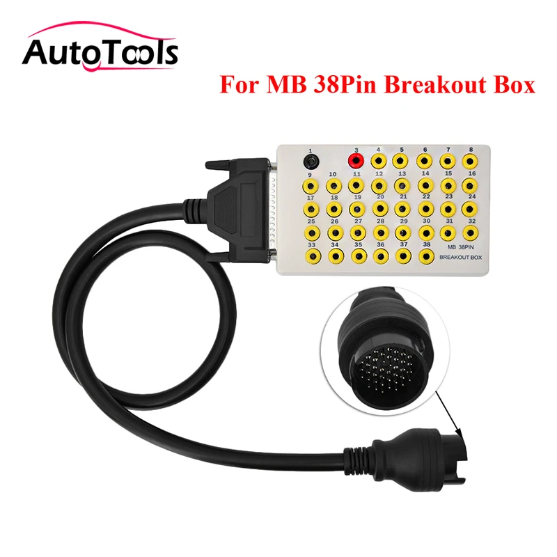 Высокое качество для MB 38pin breakout box авто разъем pin out box автомобильный 38 pin breakout box автомобильный инструмент