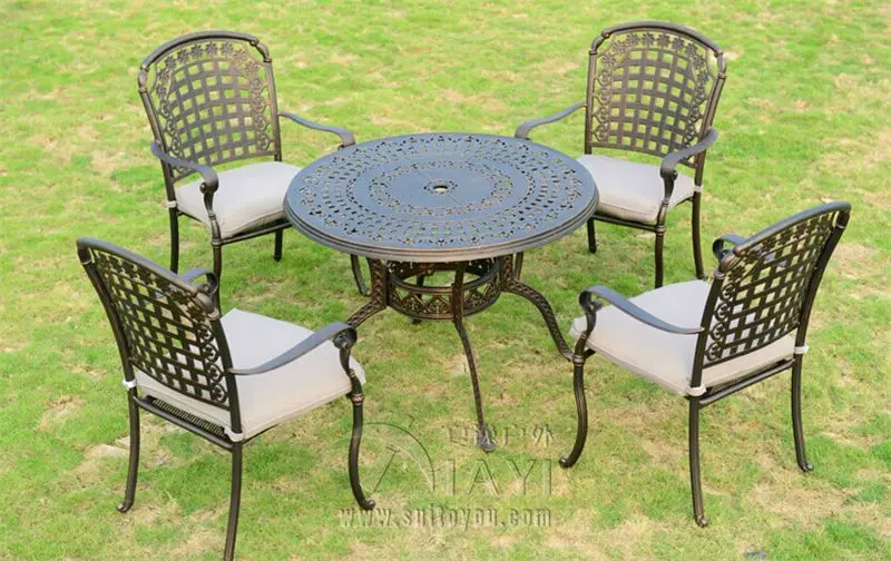 5 Piece Cast Aluminum Patio Furniture Garden Outdoor 5 Piece Cast Aluminum Patio Furniture