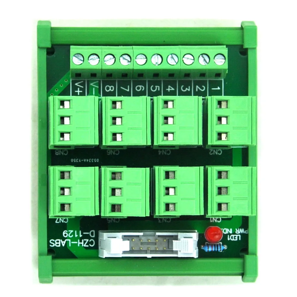 

DIN Rail Mount 8 Channel Sensor Signal Plugable Terminal Distribution Module.