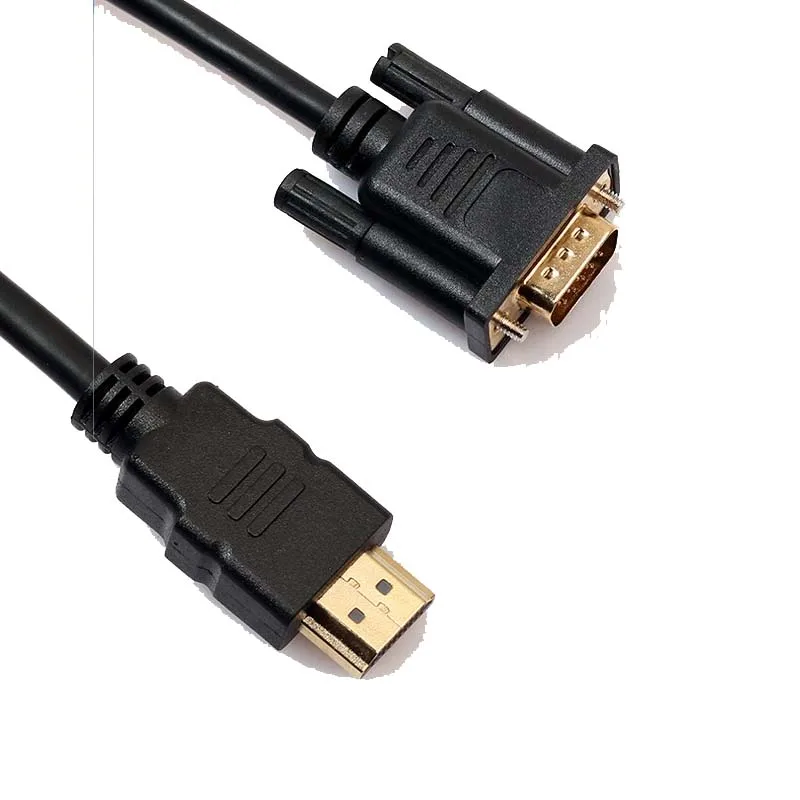 10 قطعة HDMI الذكور إلى VGA SVGA M محول A/V سلك توصيل للكابل الذهب مطلي 6ft 1080 p