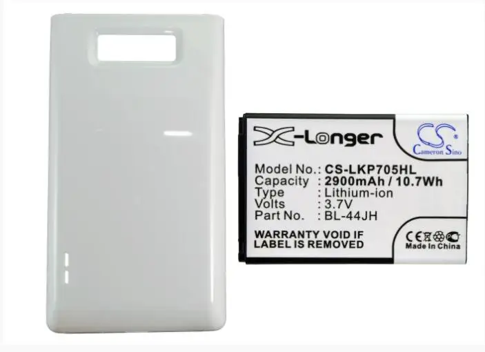 Аккумулятор Cameron Sino 2900mAh для мобильного телефона LG Optimus P705 P705g BL 44JH|Аккумуляторы