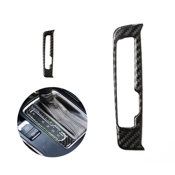 

For Audi A4 B8 A5 Q5 2009 - 2013 2014 2015 2016 Carbon Fiber Car Interior Center Control Gear Shift Panel Switch Button Cover