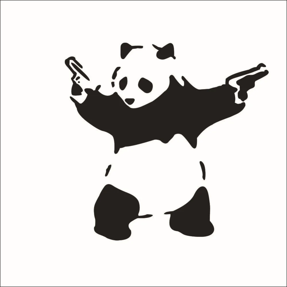 Panda with Guns Decal