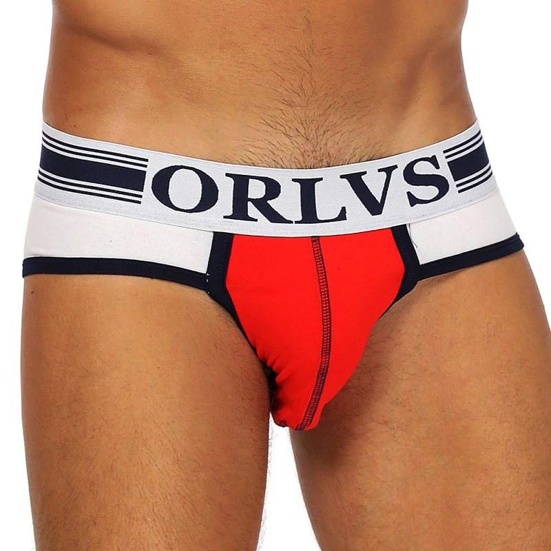 ORLVS сексуальное мужское нижнее белье Cueca Masculina Slip Мужское хлопковое бикини для