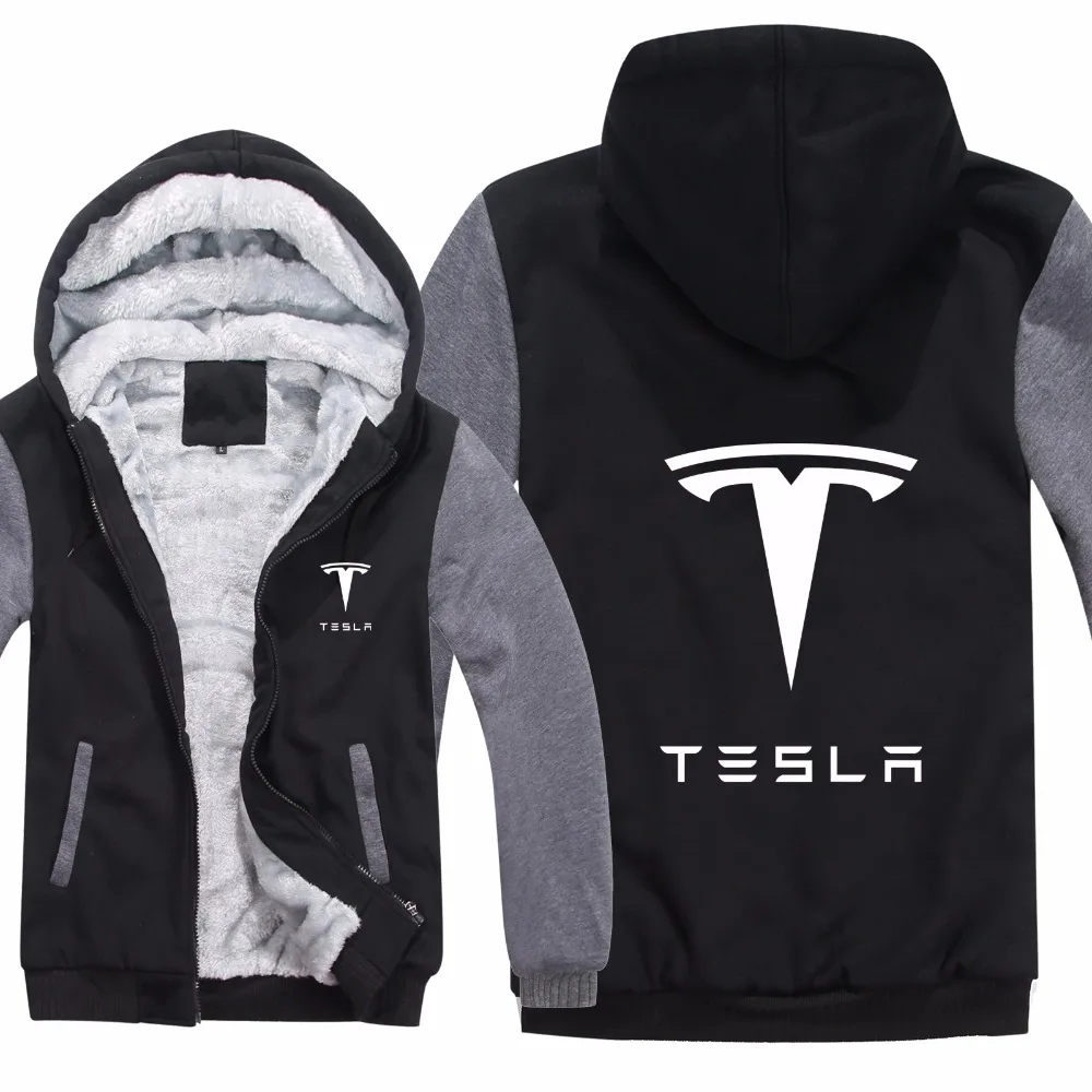 

Winter Tesla Hoodies Men Fashion Coat Wool Liner Jacket Tesla Sweatshirts Hoody Mans Coat HS-013