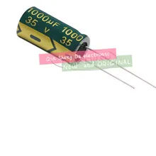 35V 1000 мкФ 1000 мкФ 35V 1000uf35v 35v1000uf источник питания Специальный высокочастотный Кристалл 100 шт Размер: 10*20 мм
