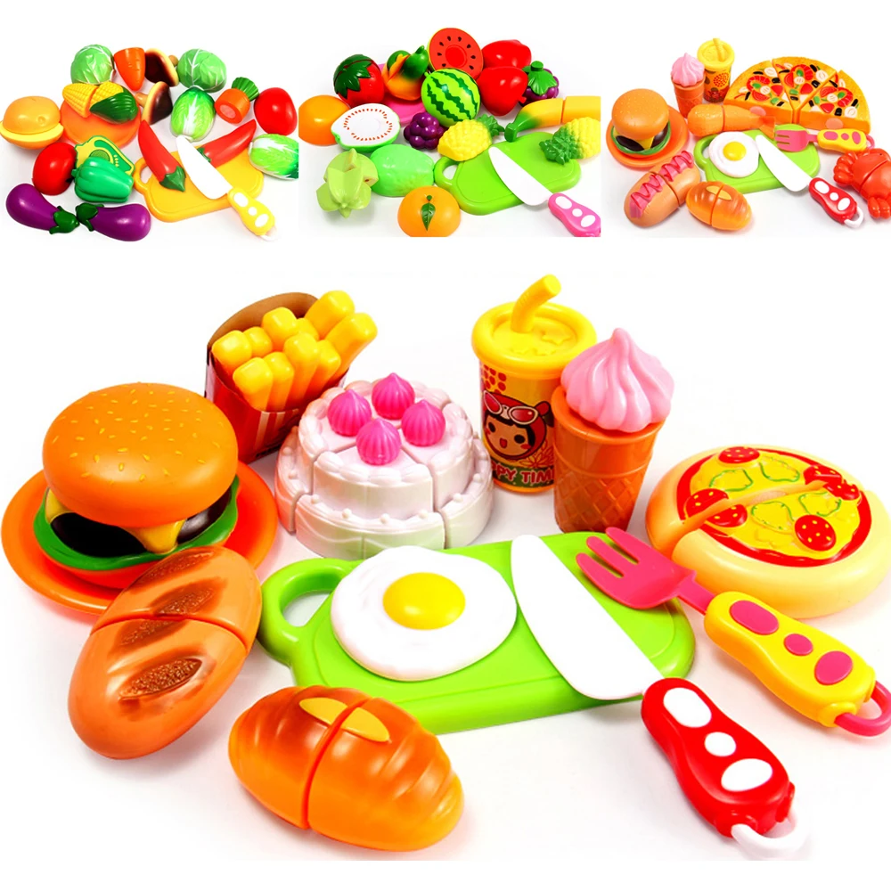 Children's Kitchen Cooking Set Plastic Simulation Cutting Fruits Vegetables Food Toy Pretend Play Educational Toys for Children Children's Kitchen Cooking Set Plastic Simulation Cutting Fruits Vegetables Food Toy Pretend Play Educational Toys for Children