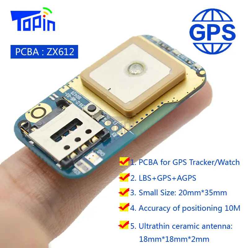 Topin ZX612 MT6261+ U-blox7020 gps модуль трекера GSM PCB локатор система SOS диктофон Android iOS приложение бесплатное использование 100 шт./лот