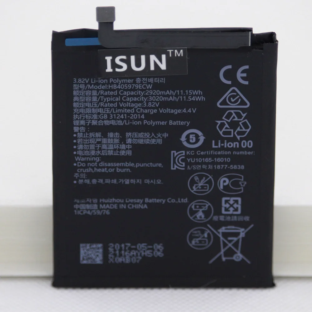 20pcs HB405979ECW Phone Battery For Huawei Nova CAZ-AL10 CAZ-TL00 Enjoy 6S Honor 6c Y6 PRO 2017 Y5 p9 lite mini 3020mAh replace | Мобильные