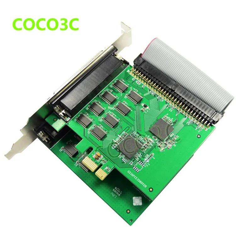 16 Ports Serial PCI Express controller card PCI-e to multi RS-232 DB9 Ports converter for Industrial automation XR17V358 Chipset (6)