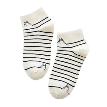 

Free ship! Striped Socks Casual Ankle Low Cut Color Womens Cotton Socks For Girls 2018