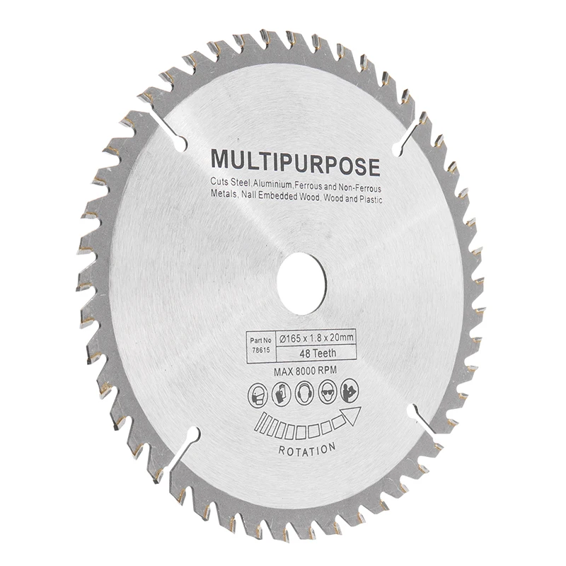 

Circular Saw Blade 165mm 48 Teeth Tungsten Steel Alloy Saw Blades Hand Tools for Woodworking Cutting