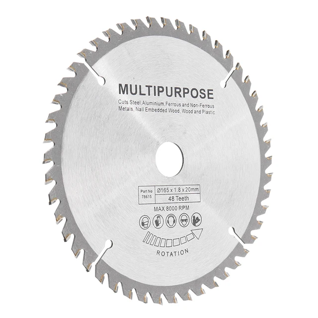 Circular Saw Blade 165mm 48 Teeth Tungsten Steel Alloy Saw Blades Hand Tools for Woodworking Cutting