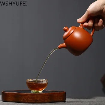 

230ml Authentic Zisha tea pot special wholesale Yixing purple clay famous pure handmade antique tea pot Tea set tea table gift