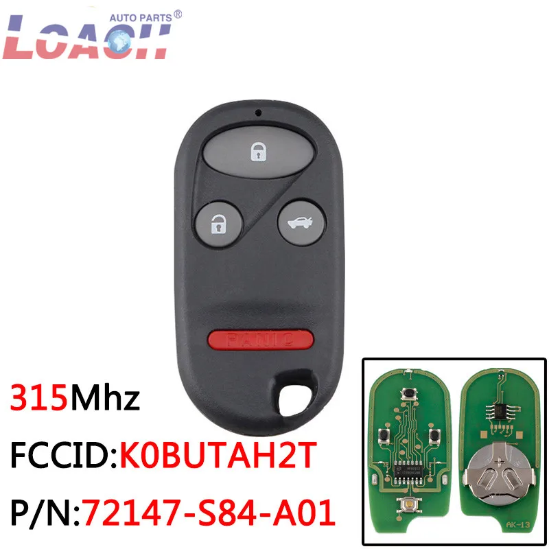 3+ 1 кнопки 315 МГц дистанционный ключ Fob для Honda Accord 1998 1999 2000 2001 2002 KOBUTAH2T ключ
