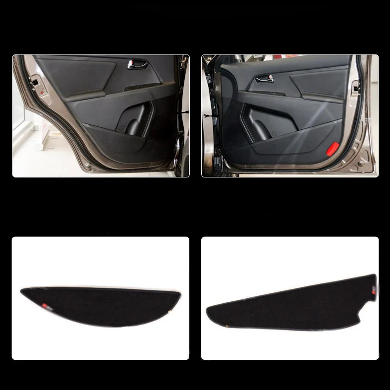 

4pcs Fabric Door Protection Mats Anti-kick Decorative Pads For Kia Sportage R
