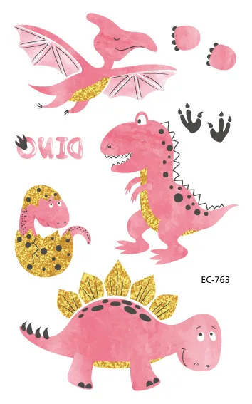 1 шт. одноразовые тату-стикеры динозавры вечерние украшения для малышей динозавры на день рождения сувениры временные вечерние принадлежности динозавры подарок динозавра