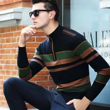 Frühling Und Herbst männer 100% Wolle Pullover Männlichen Reißverschluss Lange ärmeln Casual Pullover