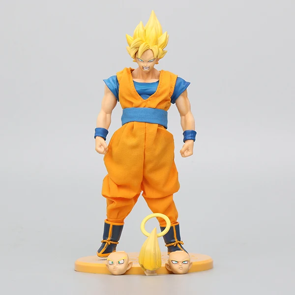 21 см 12 см Dragon Ball DOD Super Saiyan Son Gokou ПВХ фигурка Сменное лицо детство GokuCollectible модель игрушки куклы - Цвет: yellow hair goku