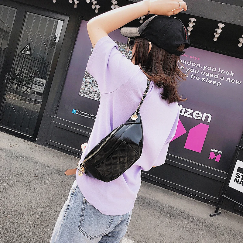 Janespri Fashion Waist Bag Women Fanny Waist Packs High Quality Quilted Belt Bag PU Leather Ladies Handbag Crossbody Chest Bag (6)