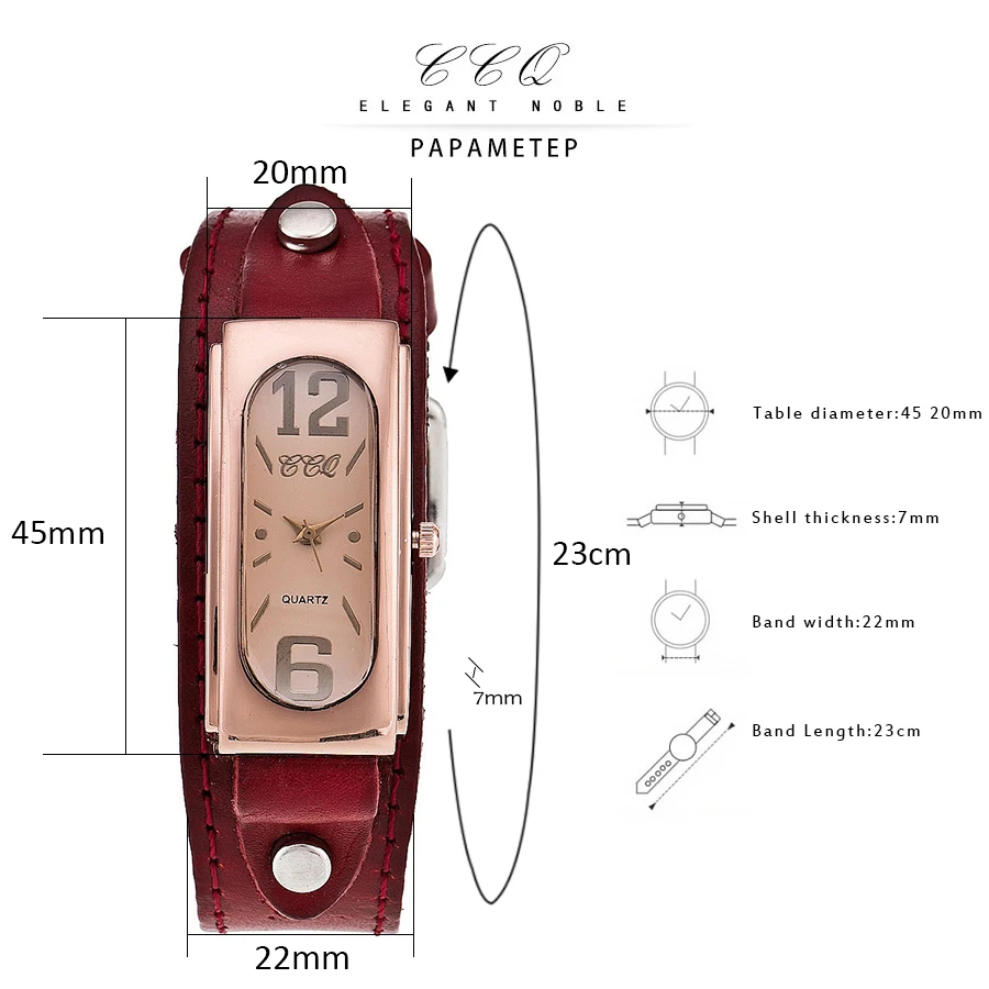 CCQ Брендовые женские аналоговые кварцевые часы с ремешком из натуральной кожи модные повседневные женские наручные часы подарок Relogio Feminino горячая распродажа