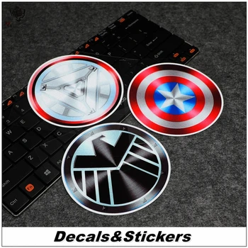

NO.S005 Shield Avenger Captain America Iron Man Badge 3M Reflective Stickers MOTO GP Car Sticker Helmet Decals Racing Motorcy