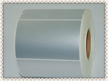 

80*60mm*1000 silver label matte silver sticker waterproof PET high temperature resistant