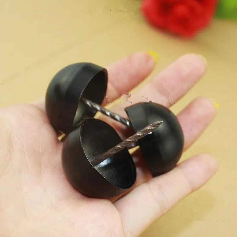 Refiined Round Decorative Iron Nails Furniture Studs Sofa Chair Pins,Table Foot Glide Nail,Tack Nail,Antique Black,30*40mm,1PC