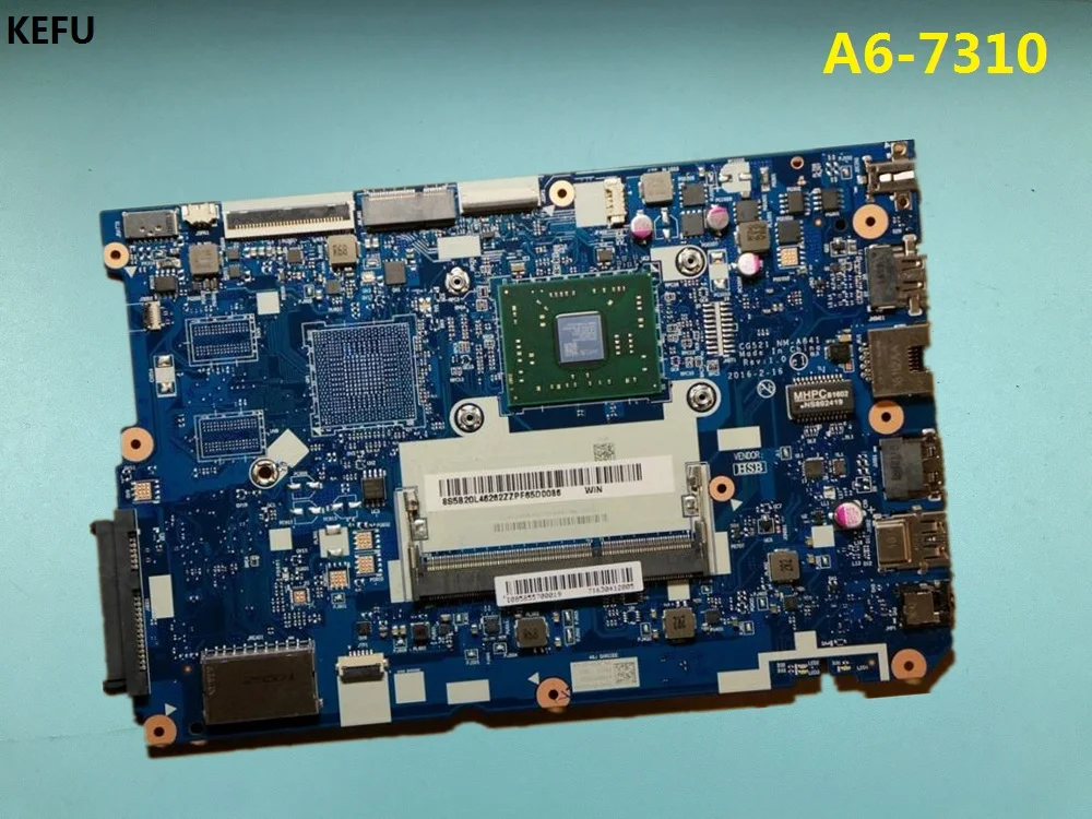 

KEFU motherboard FOR Lenovo 110-15ACL NM-A841 Notebook PC motherboard with cpu A6-7310 High Quality 100% tested OK